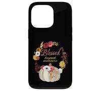 Blessed Beyond Measure Autumn Fall White Pumpkin Wreath Case for iPhone 13 Pro
