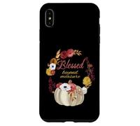 Blessed Beyond Measure Autumn Fall White Pumpkin Wreath Case for iPhone XS Max