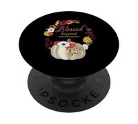 Blessed Beyond Measure Autumn Fall White Pumpkin Wreath PopSockets Adhesive PopGrip