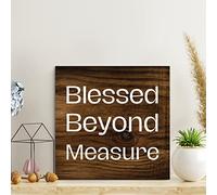 Blessed Beyond Measure Plaque Farmhouse Decor Wall Art Wall Hanger Sign Wall Decor for Home Bedroom Kitchen Living Room Retro Metal Tin Sign 8X12 inches