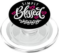 Blessed Beyond Measure Simply Blessed Blessing ART ON BACK PopSockets PopGrip for MagSafe