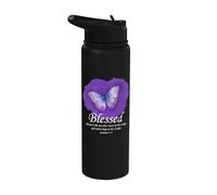 Blessed Bible Verse: Women's Christian Faith Jeremiah 17:7 Stainless Steel Insulated Water Bottle