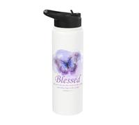 Blessed Bible Verse: Women's Christian Faith Jeremiah 17:7 Stainless Steel Insulated Water Bottle