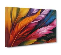 Blessed Bird Feathers Canvas Print | Gallery Wrapped 30mm Frame Wall Art | 30x20 inches | Ready to Hang | Contemporary Animals Picture | Living Room Bedroom Lounge Office