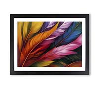 Blessed Bird Feathers H1022 Framed Print for Living Room Bedroom Home Office Décor, Wall Art Picture Ready to Hang, Black A2 Frame (64 x 46 cm)