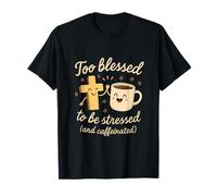 Blessed & Buzzed Coffee High Five Christian Design T-Shirt