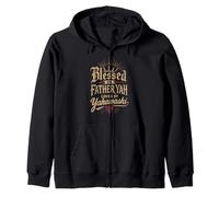 Blessed By Father Yah Loved By Yahawashi Hebrew Israelite Zip Hoodie