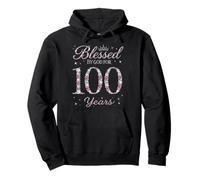 Blessed by God for 100 Years Old 100th Birthday Party Queen Pullover Hoodie