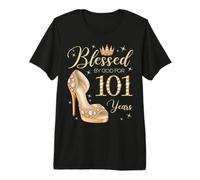 Blessed By God for 101 Years Old 101st Birthday Woman Queen Premium T-Shirt