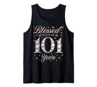 Blessed By God for 101 Years Old 101st Birthday Woman Queen Tank Top