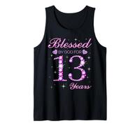 Blessed by God for 13 Years Old 13th Birthday Party Tank Top