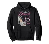 Blessed By God For 15 Years Old 15th Birthday Party Queens Pullover Hoodie