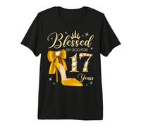 Blessed by God for 17 Years Old 17th Birthday Girl Queen Premium T-Shirt