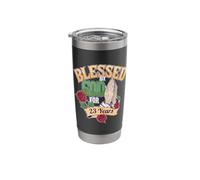 Blessed by God for 23 Years 23rd Birthday Party Praying Hand Stainless Steel Insulated Tumbler