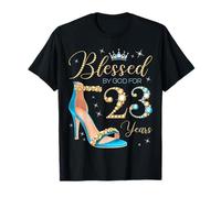 Blessed by God for 23 Years Old 23rd Birthday Party Queens T-Shirt