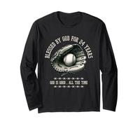 Blessed by God for 24 Years Old Baseball 24th Birthday Gifts Long Sleeve T-Shirt