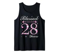 Blessed By God for 28 Years Old 28th Birthday Party B-Day Tank Top
