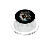 Blessed by God for 36 Years Old 36th Birthday Party Queens PopSockets PopGrip for MagSafe