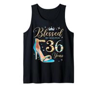 Blessed by God for 36 Years Old 36th Birthday Party Queens Tank Top