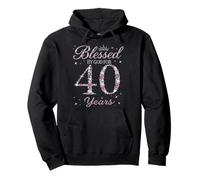 Blessed by God for 40 Years Old 40th Birthday Party Queen Pullover Hoodie