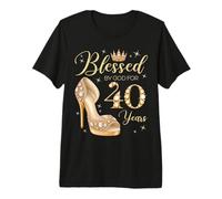 Blessed By God for 40 Years Old 40th Birthday Woman Queen Premium T-Shirt