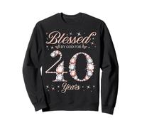 Blessed By God For 40 Years Old 40th Birthday Woman Queen Sweatshirt