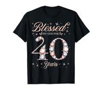 Blessed By God for 40 Years Old 40th Birthday Woman Queen T-Shirt