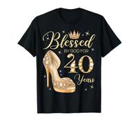 Blessed By God for 40 Years Old 40th Birthday Woman Queen T-Shirt