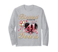 Blessed by God for 41 Years Old Women 41st Birthday Queen Long Sleeve T-Shirt