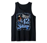 Blessed by God for 42 Years Old Women 42nd Birthday Queen Tank Top
