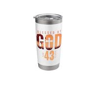 Blessed By God for 43 Years 43rd Birthday Religious Theme Stainless Steel Insulated Tumbler
