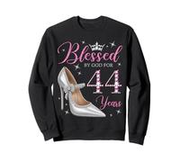 Blessed By God For 44 Years Old 44th Birthday Party Queens Sweatshirt