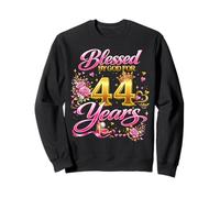 Blessed by God for 44 Years Old Women 44th Birthday Queen Sweatshirt