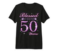 Blessed by God for 50 Years Old 50th Birthday Party Premium T-Shirt