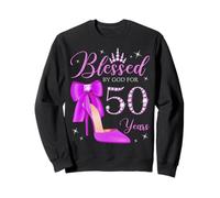Blessed By God For 50 Years Old 50th Birthday Party Queen Sweatshirt