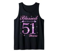 Blessed by God for 51 Years Old 51st Birthday Party Tank Top