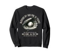Blessed By God For 51 Years Old Baseball 51st Birthday Gifts Sweatshirt
