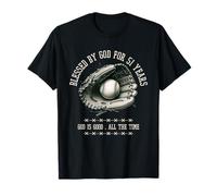 Blessed by God for 51 Years Old Baseball 51st Birthday Gifts T-Shirt