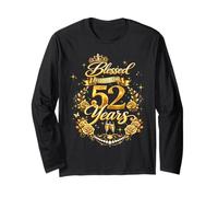 Blessed by God for 52 Years Old Women 52nd Birthday Queen Long Sleeve T-Shirt