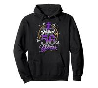 Blessed by God for 56 Years Old Women 56th Birthday Queen Pullover Hoodie