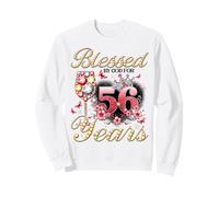 Blessed by God for 56 Years Old Women 56th Birthday Queen Sweatshirt