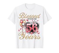 Blessed by God for 56 Years Old Women 56th Birthday Queen T-Shirt