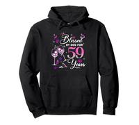 Blessed by God for 59 Years Old Women 59th Birthday Queen Pullover Hoodie
