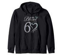 Blessed by God for 60 Years Old 60th Birthday Queen Zip Hoodie