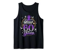 Blessed by God for 60 Years Old Women 60th Birthday Queen Tank Top