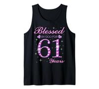 Blessed by God for 61 Years Old 61st Birthday Party Tank Top