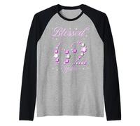 Blessed by God for 62 Years Old 62nd Birthday B-Day Party Raglan Baseball Tee