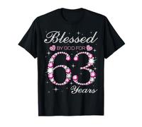 Blessed by God for 63 Years Old 63rd Birthday Party B-Day T-Shirt