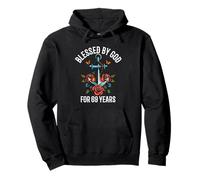 Blessed By God For 69 Years Rose Flower Anchor 69th Birthday Pullover Hoodie