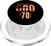 Blessed By God For 70 Years 70th Birthday Religious Theme PopSockets PopGrip for MagSafe